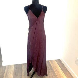 NWT/YOUNG FABULOUS & BROKE Givanni Maxi Slip Dress Raisin Color - Size Small